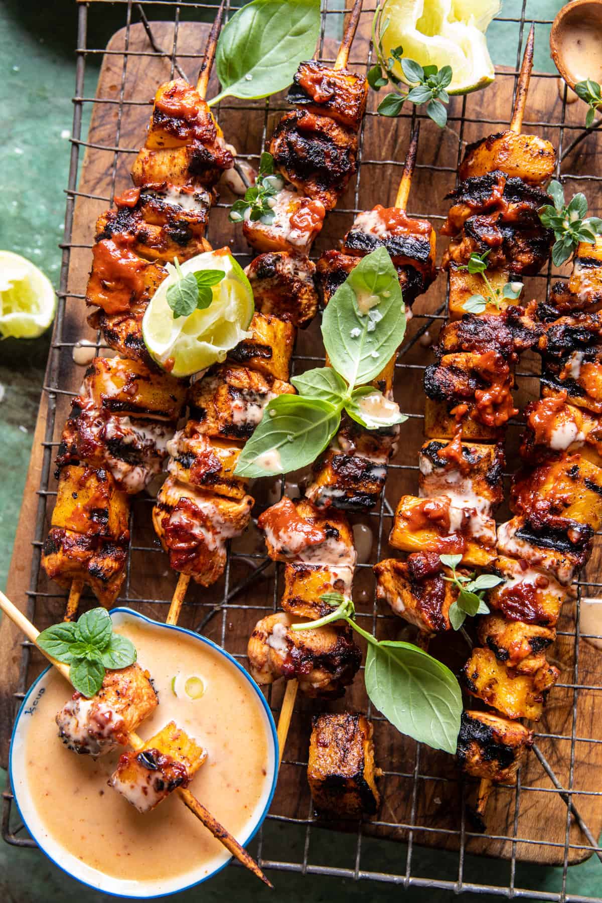 HDi Chipotle Pineapple Bang Bang Chicken Skewers