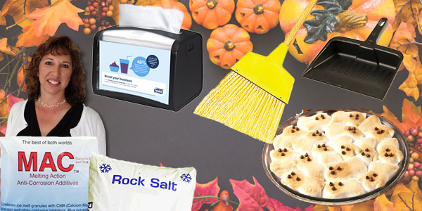 HDi Advantage Newsletter October 2019- Brooms, Ice melt, how to fill Xpressnap napkin dispensers, FAQ and Ghost S'mores Dip
