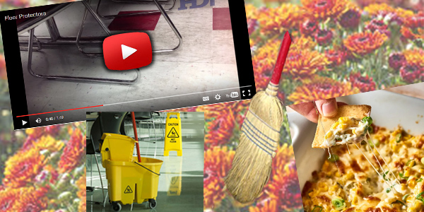 HDi Advantage Newsletter September 2023- Show us your sad corn broom to win a new one, Q&A hard floor refinishing, chair glides to protect your hard floors, Korean Corn Cheese Dip
