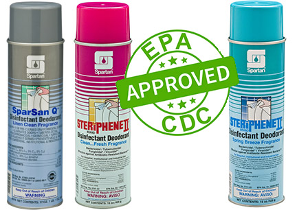 HDi Sparsan and Steriphene Disinfectant Sprays