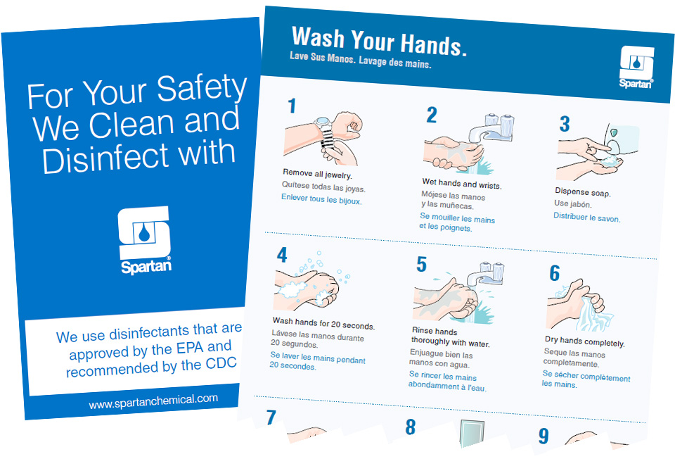 HDi Spartan Disinfectant Signs